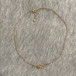 Lauren Conrad Gold Lotus Flower Necklace